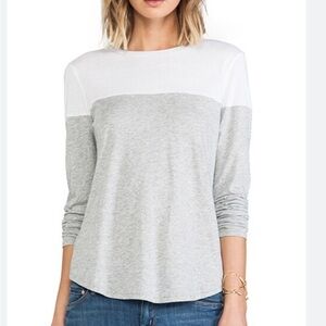 Vince Gray Color Block Lightweight Long Sleeve
Tee Shirt Women's Size XS